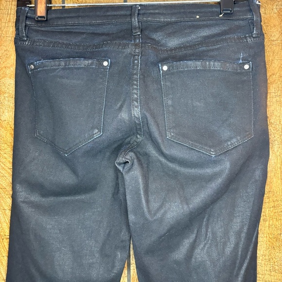 Club Monaco Wax Coated Black Jeans size 4 - Picture 6 of 9